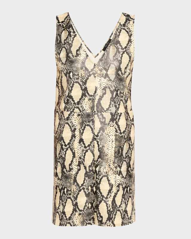 Malia Python Vegan Leather Mini Dress